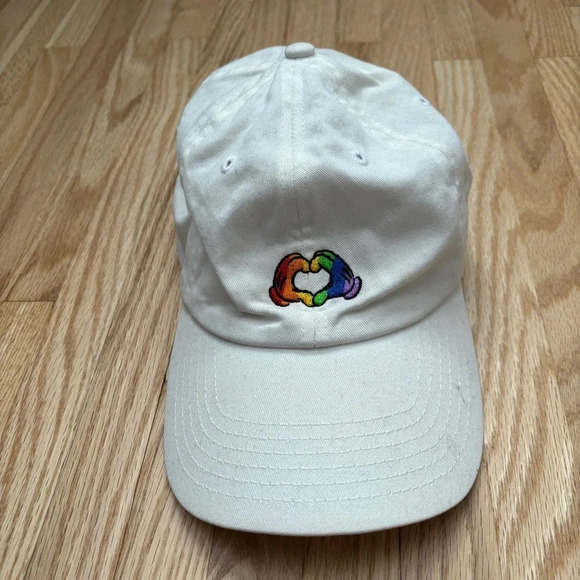 Disney Parks Adjustable  Baseball Cap Hat Pride Love Unisex - 100% Cotton - Picture 1 of 4